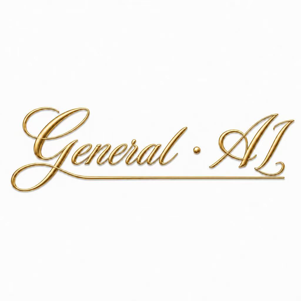 General · AI 通用人工智能金色标识